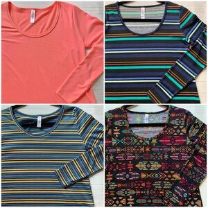 4pack of NEW XS LuLaRoe Lynnae Long Sleeve Shirts